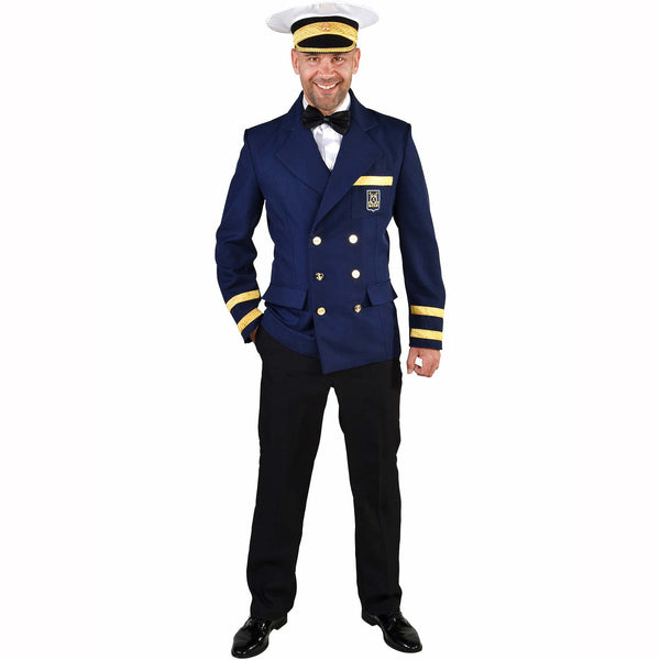 Veste luxe adulte de capitaine marin Navy homme,XS,Farfouil en fÃªte,Déguisements