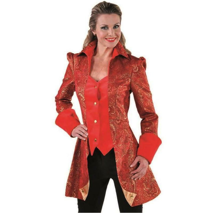 Veste Premium adulte baroque avec gilet rouge et or femme,Farfouil en fÃªte,Déguisements