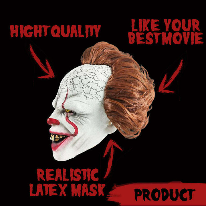Masque luxe en latex Clown Pennywise Ça Chapitre 2™,Farfouil en fÃªte,Masques