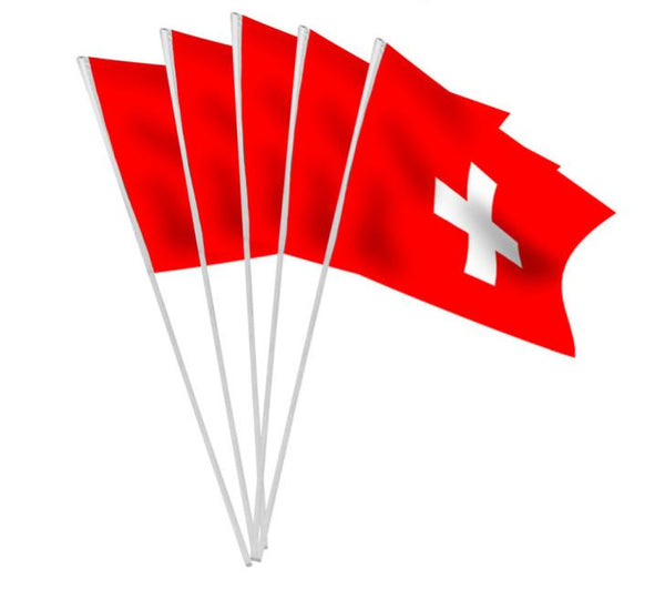 PLASTIC FLAG 9.5*16CM SWITZERLAND