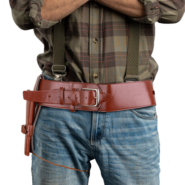 Holster cowboy cuir marron adulte