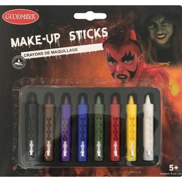 8 Crayons de maquillage rétractables Halloween,Farfouil en fÃªte,Maquillage de scène