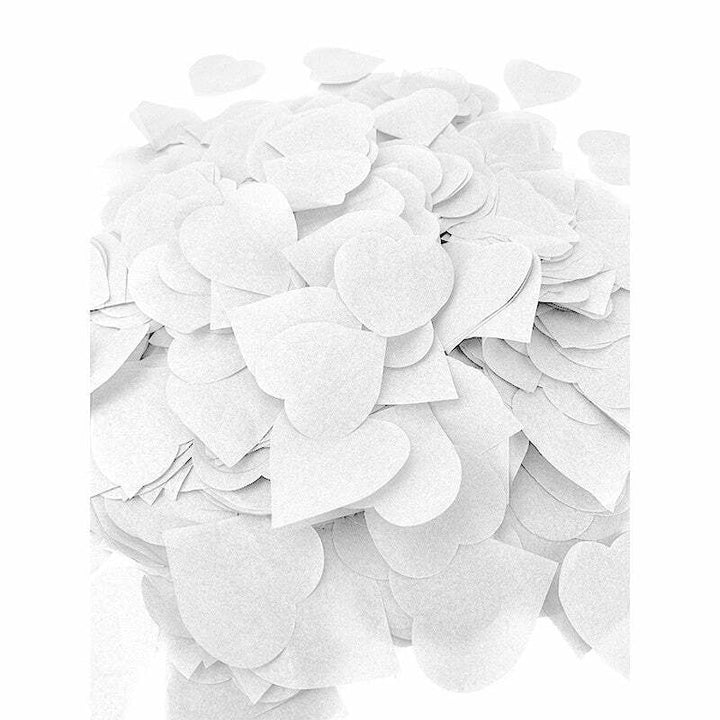 Boîte de confettis coeurs blanc 80 g,Farfouil en fÃªte,Confettis de table, pétales, graviers