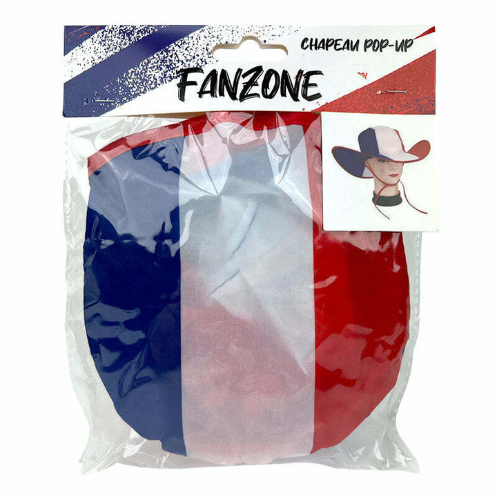 Chapeau de cow-boy Pop Up avec sac de rangement tricolore France,Farfouil en fÃªte,Chapeaux