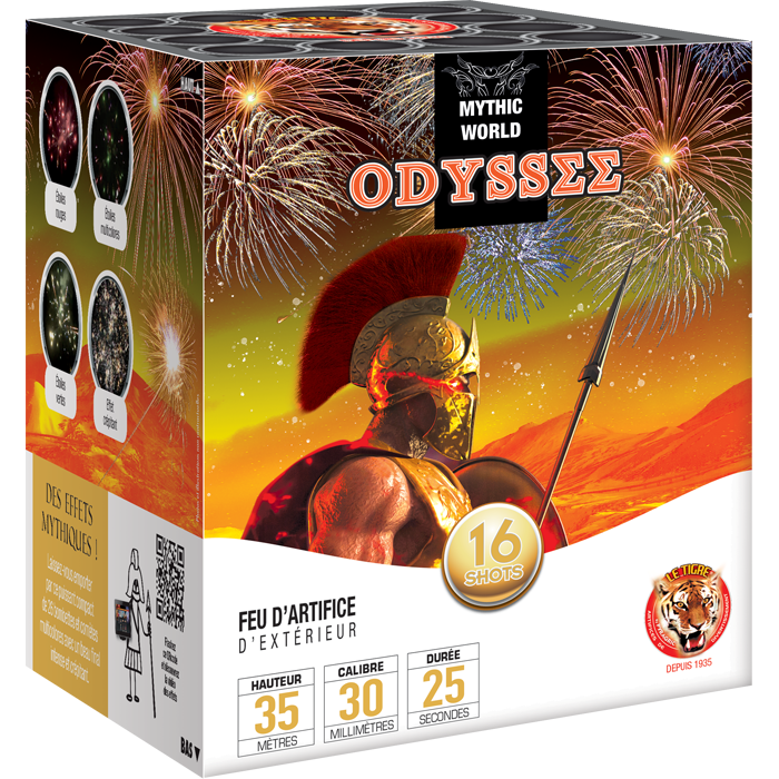 Compact Odyssée 16 coups Pyragric®,Farfouil en fÃªte,Feux d'artifice et pétards