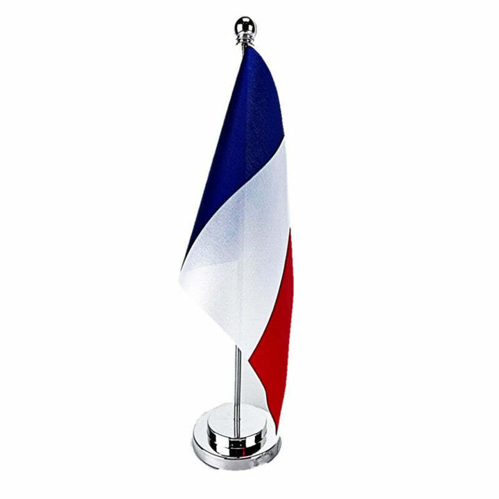 Drapeau tricolore France 14 x 21 cm avec support,Farfouil en fÃªte,Drapeaux