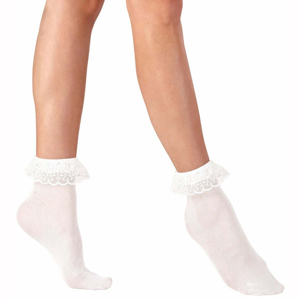 Socquettes blanches avec bords en dentelle,Farfouil en fÃªte,Collants, bas, chaussettes, guêtres