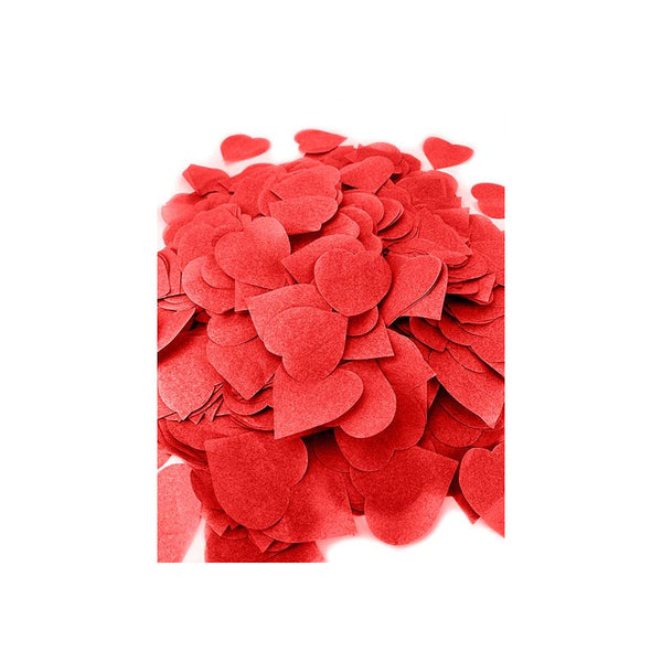 Boîte de confettis coeurs rouge 80 g