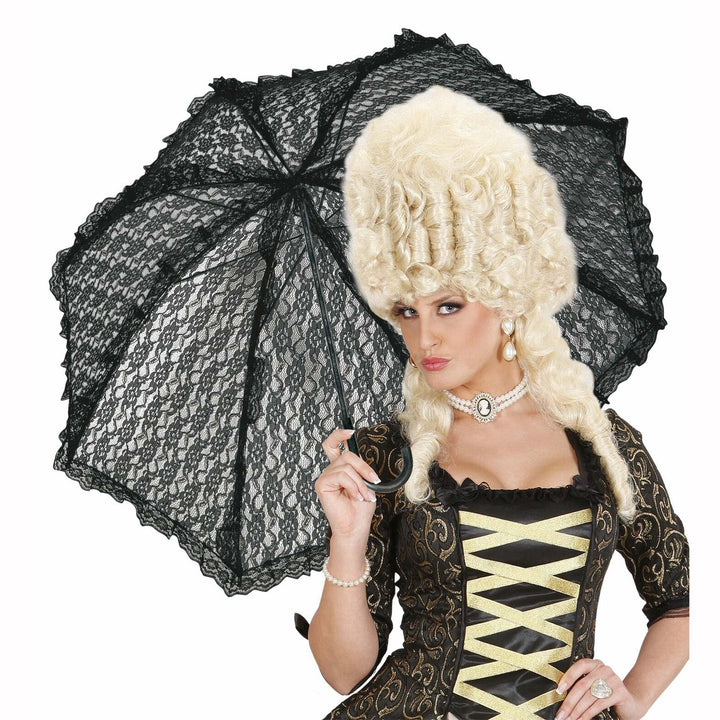 Ombrelle noire en dentelle 83 cm,Farfouil en fÃªte,Ombrelles et parapluies