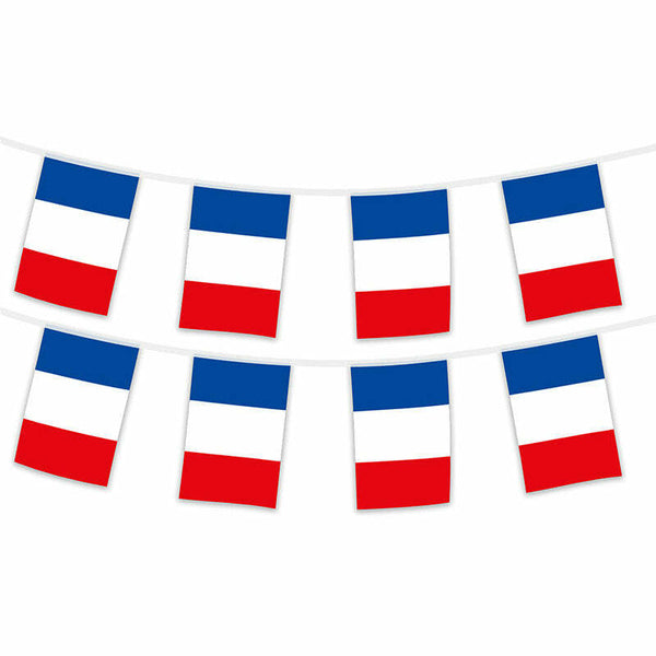 Guirlande 8 fanions 20 X 30 cm drapeau France en papier 5 m,Farfouil en fÃªte,Guirlandes, fanions et bannières