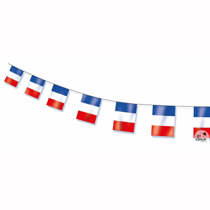 Guirlande France avec 10 pavillons "drapeaux" en plastique 5 mètres,Farfouil en fÃªte,Guirlandes, fanions et bannières