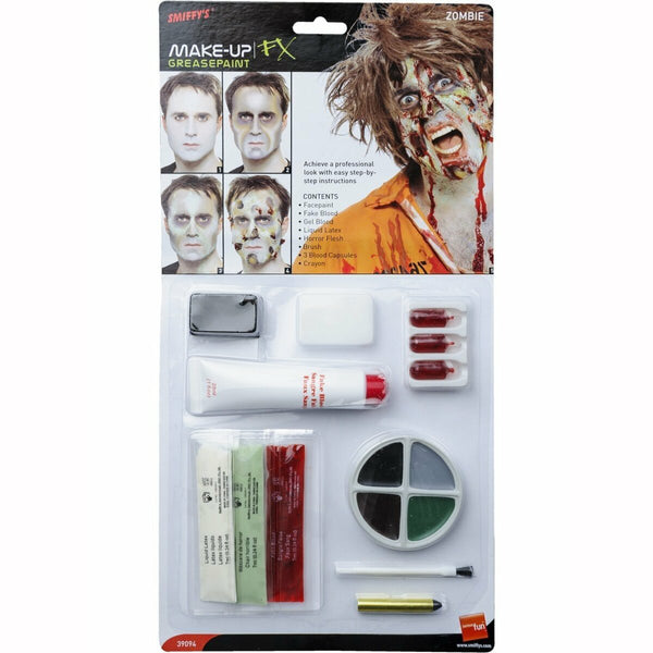 Kit complet de maquillage zombie,Farfouil en fÃªte,Maquillage de scène