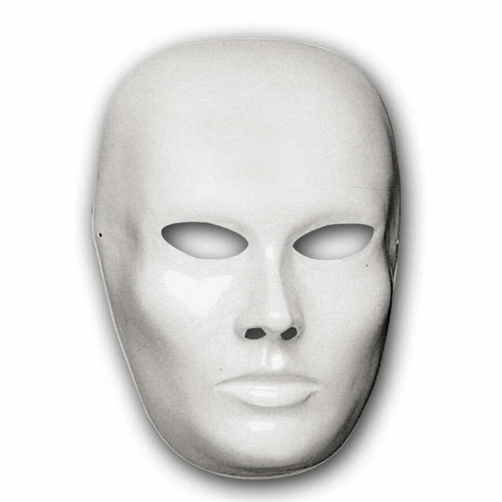 Masque en plastique brillant - Blanc,Farfouil en fÃªte,Masques